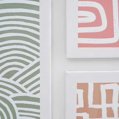 Gambar Informa Hiasan Dinding Kanvas Print Abstract 40x50 cm Set 3 Pcs V1 - Mix