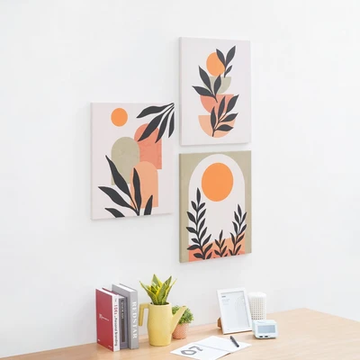 Gambar Informa Hiasan Dinding Kanvas Print Sunset 40x50 cm Set 3 Pcs - Mix