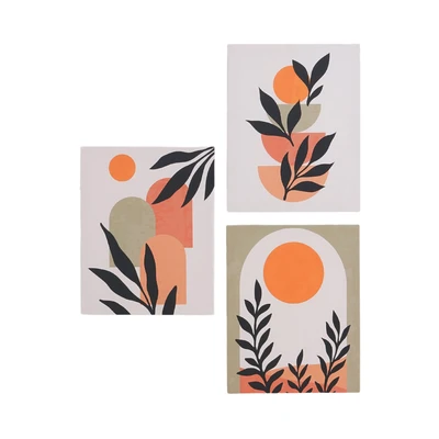 Gambar Informa Hiasan Dinding Kanvas Print Sunset 40x50 cm Set 3 Pcs - Mix
