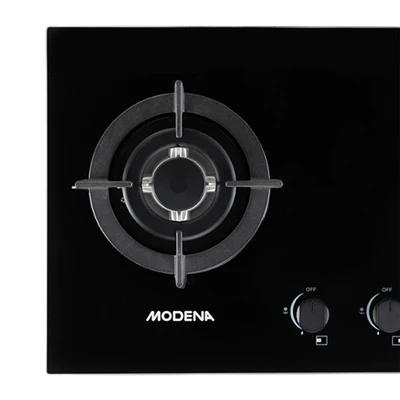 Gambar Modena Kompor Tanam 2 Tungku Bh 5725 Babk 70 cm - Hitam