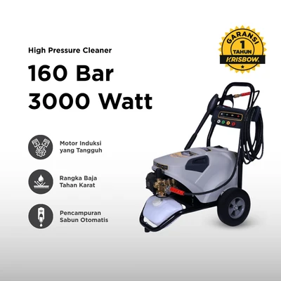 Gambar Krisbow High Pressure Cleaner 160 Bar 3000 Watt FPHPE160 - Hitam