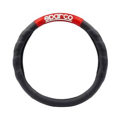 Gambar Sparco Sarung Stir Mobil Pu - Hitam/Merah