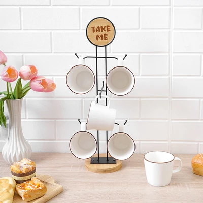 Gambar Appetite Maru Mug Porcelain Dengan Rak 260 ml Set 6 pcs - Putih