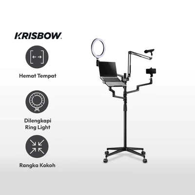Gambar Krisbow Tripod Streaming Mobile 17-32 Inch - Hitam