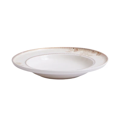 Gambar Delicia Jacks Piring Sup Keramik 22 cm - Putih