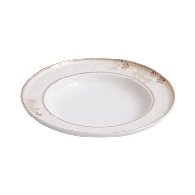 Gambar Delicia Jacks Piring Sup Keramik 22 cm - Putih