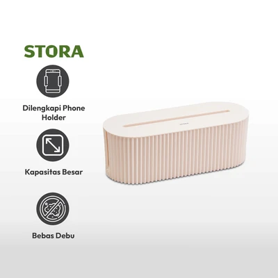 Gambar Stora Kotak Organizer Kabel - Putih Ivory