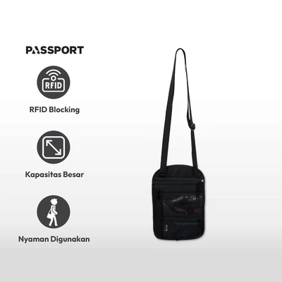 Gambar Passport Tas Selempang Travel Dengan Rfid Block Protection