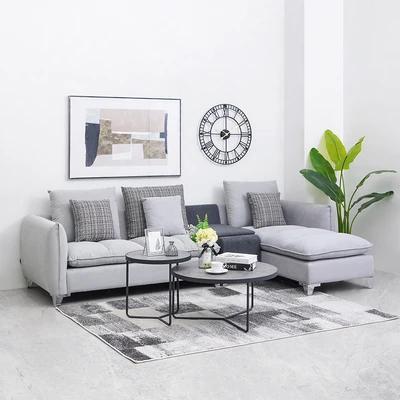 Gambar Informa New Lavinia Sofa L Sectional Fabric Jx012-2 - Abu-abu