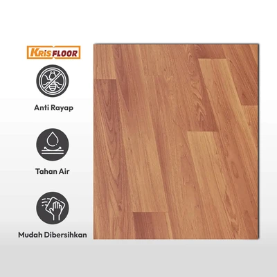 Gambar Krisfloor 2x1 Mtr Pelapis Lantai Vinyl Roll Motif Kayu Cherry Wl03