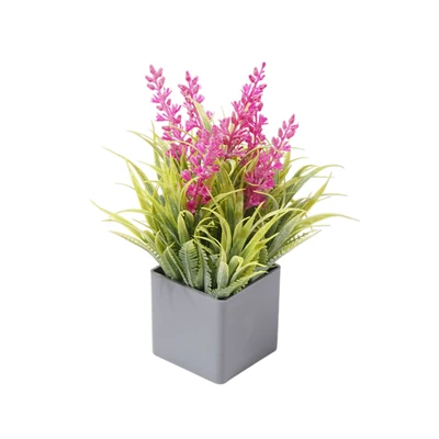 Gambar Arthome Bunga Artifisial Grass Lavender Dengan Pot 6x6 cm - Ungu