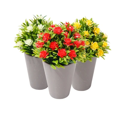 Gambar Arthome Bunga Artifisial Grass Gardenia Dengan Pot 8x8x18 cm - Merah