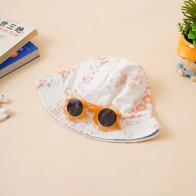 Gambar Ataru Set Topi Bucket & Kacamata Sunglasses Anak Flower