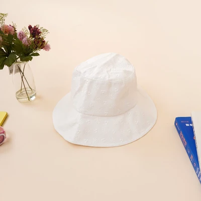 Gambar Ataru Topi Bucket Eyelet Embroidery - Putih