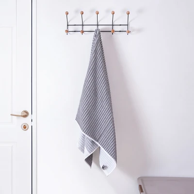 Gambar Forhom 70x140 cm Handuk Mandi Katun Dual Side - Abu-Abu