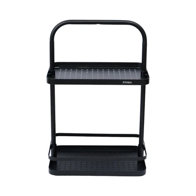 Gambar Stora Rak Kamar Mandi Knockdown 26x17x40.4 cm - Hitam