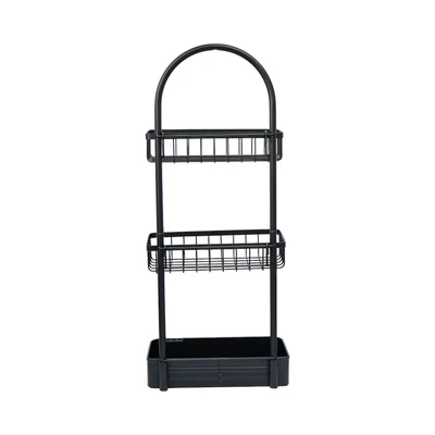Gambar Stora Rak Kamar Mandi Knockdown 29.4x18.5x70.8 cm - Hitam
