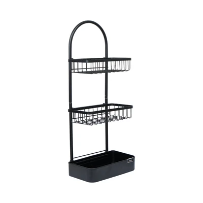 Gambar Stora Rak Kamar Mandi Knockdown 29.4x18.5x70.8 cm - Hitam
