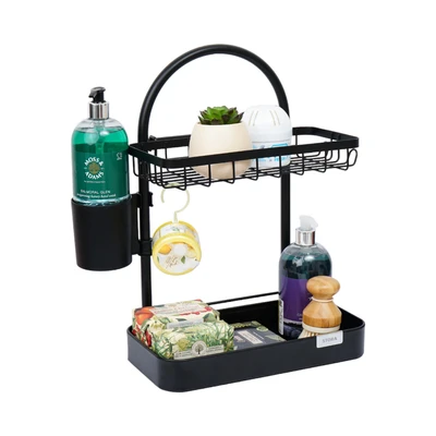 Gambar Stora Rak Kamar Mandi Knockdown 30x18x41.5 cm - Hitam