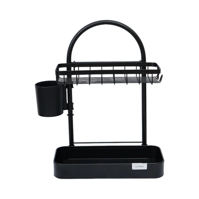 Gambar Stora Rak Kamar Mandi Knockdown 30x18x41.5 cm - Hitam