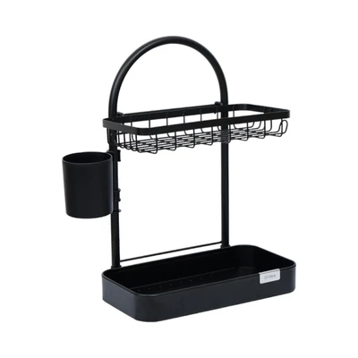 Gambar Stora Rak Kamar Mandi Knockdown 30x18x41.5 cm - Hitam