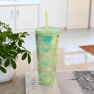 Gambar Kris 700 Ml Misty Tumbler Dengan Sedotan - Hijau