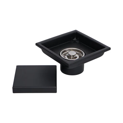 Gambar Acroz Saringan Lantai Kamar Mandi Tile Insert - Hitam