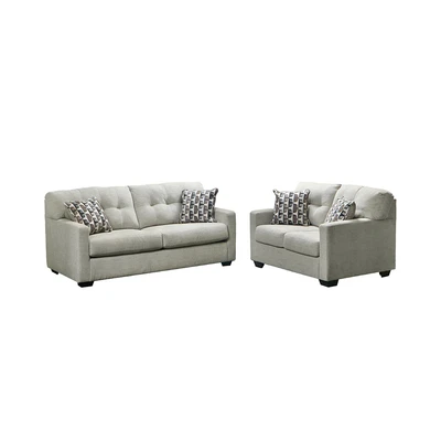 Gambar Ashley Mahoney Set Sofa Fabric - Krem Beige