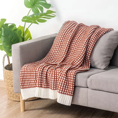 Gambar Informa 130x150 cm Selimut Throw Froya - Merah Bata