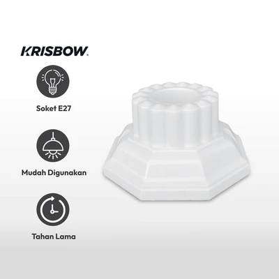 Gambar Krisbow Fitting Lampu E27 Hexagonal