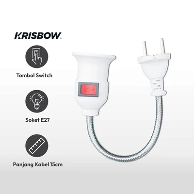 Gambar Krisbow 15 Cm Fitting Lampu Extender E27