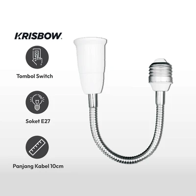 Gambar Krisbow Fitting Lampu Extender Plug 10 cm E27