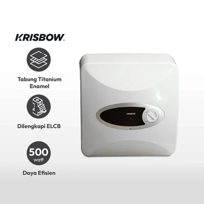 Gambar Krisbow 30 Ltr Water Heater Listrik 500 Watt Kwh-30l - Putih