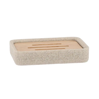 Gambar Stora 12x8.3x2.4 cm Tempat Sabun Batang Polyresin - Krem Beige