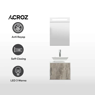 Gambar Acroz Set Kabinet Kamar Mandi PVC P-32