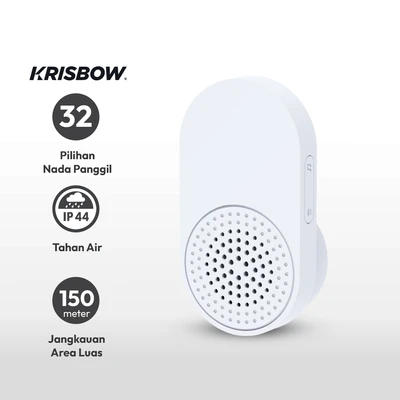 Gambar Krisbow Bel Pintu Wireless One Plug 311 - Putih