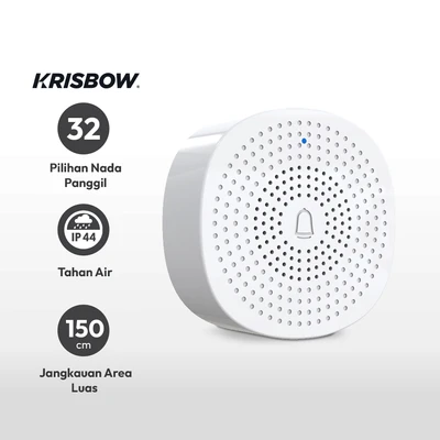 Gambar Krisbow Bel Pintu Wireless One Plug Ub01 - Putih