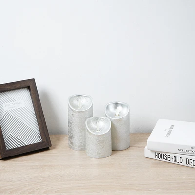 Gambar Informa Lilin Flameless Set 3 pcs - Silver/Gold