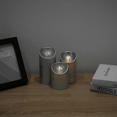 Gambar Informa Lilin Flameless Set 3 pcs - Silver/Gold
