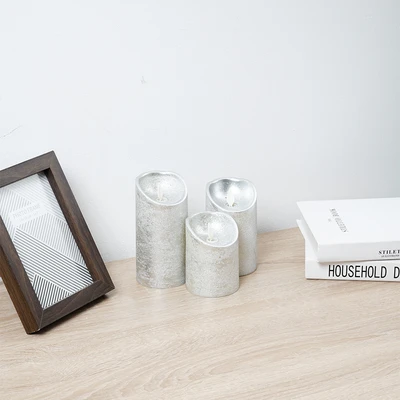 Gambar Informa Lilin Flameless Set 3 pcs - Silver/Gold