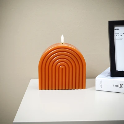 Gambar Informa Lilin Flameless Dekorasi 17 cm P1 - Merah Terracota