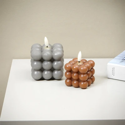 Gambar Informa Lilin Flameless Bubble Dark Set 2 pcs