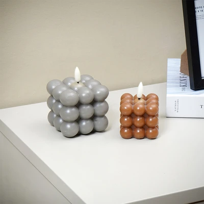 Gambar Informa Lilin Flameless Bubble Dark Set 2 pcs
