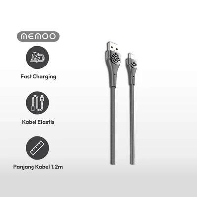 Gambar Memoo Kabel Charger USB-A To USB-C Braided 30 Watt 1.2 Meter