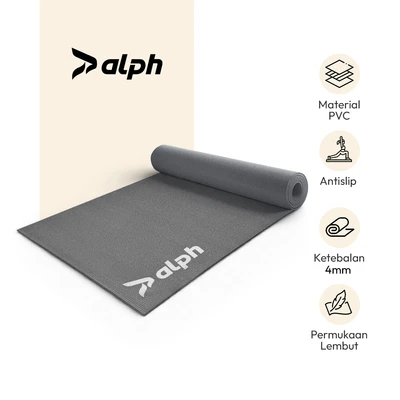 Gambar Alph Matras Yoga PVC 4 mm - Abu-Abu