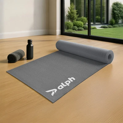 Gambar Alph Matras Yoga PVC 4 mm - Abu-Abu
