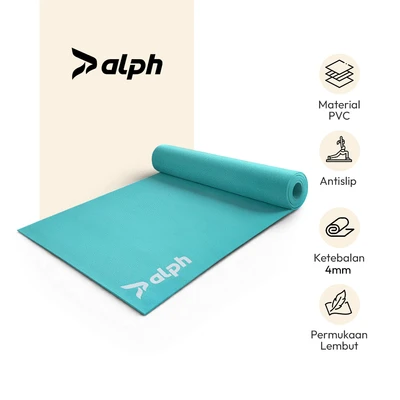 Gambar Alph Matras Yoga PVC 4 mm - Hijau Tosca