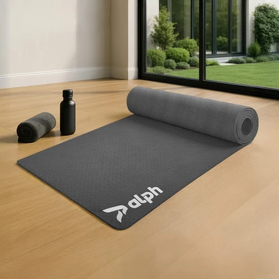 Gambar Alph Matras Yoga Weave TPE 5 mm - Abu-Abu