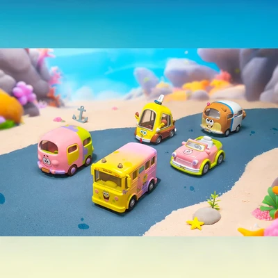 Gambar Pop Mart Minifigure Spongebob Squarepants Sightseeing Car Random