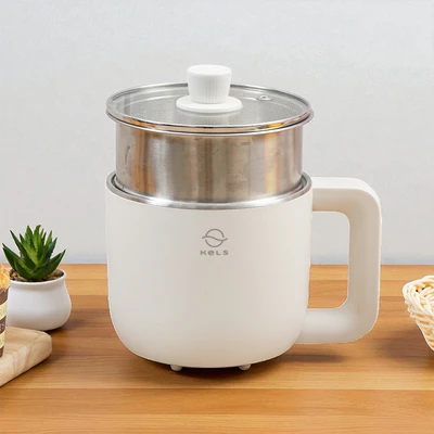 Gambar Kels Moku Panci Kukus Elektrik Round Multi 1.2 Liter - Putih